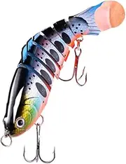 LLEIIshen 5Pc Swimbaits Fishing Lure 10cm 16g 7 Sections Multicolor Crankbait Artificial Bait for Bass Trout Perch Freshwater/1926