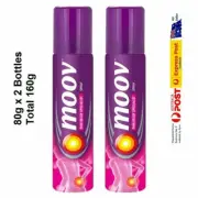 2 Bottles x 80g MOOV Spray- Relieves Muscle Pain- Ayurvedic Pain Relieve Spray