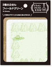 Dragon Quest 256018 Stationery Store, 3 Types of Fusen, Field Green