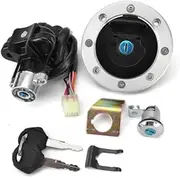 Pexorin Ignition Switch Fuel Gas Cap, for Seat, Lock Key Set, for DL650 DL1000 V-Strom GSX1400 SV650 GSXR600 GSXR750 GSXR1000 Motorcycle Ignition Switch