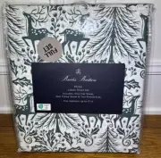 Brooks Brothers Holiday Holly Reindeer Christmas Print Full Double Sheet Set