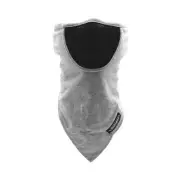 Schampa Facefit Tie On Light Gray Stretch Face Mask with Front Mesh Panel