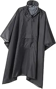 Multifunctional Outdoor Travel Rainproof Cloak 3 in 1 Outdoor Military Waterproof Raincoat Rain Coat Women Awning Motorcycle Rain Poncho (Color : Light Grey)