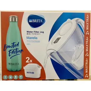 BRITA 馬利拉 濾水壺 2.4L 真空保溫瓶組