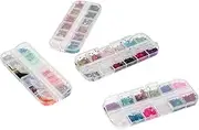 PAMINGONO 4 Boxes Festival Sequins Craft Chunky Glitter for Arts Face Nail Glitter Nail Art Stickers for DIY Manicure Decor