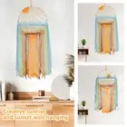 Macrame Wall Hanging Handmade Woven Sun Wall Decor Bohemian Sunrise Sunset caVSk