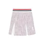[Thom Browne] Thom Browne-White Cotton Box Pleated Mini Skirt-Donna 42 IT