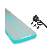 Inflatable Air Track Mat 3X1M with Pump Tumbling Gymnastics Green 10CM Thick