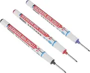 3pcs Long Head Drill Marker Pencil, Ceramic Deep Hole Pen, Wood Working Marking Tools