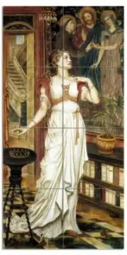 Tile Mural The Crown of Glory Girl Female Lady Kitchen Backsplash Marble Ceramic