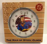 SUPERMAN WALL CLOCK ~ QUARTZ MOVEMENT 10" IN DIAMETER ~ SEALED