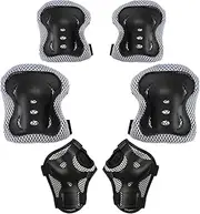 Kids Knee and Elbow Pads Set - Comfortable Elbow Pads for Kids,Flexible Protector for Outdoor Activities Cycling Rollerblading Scootering