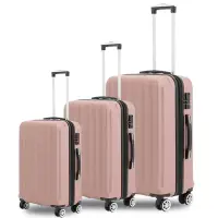 在飛比找博客來優惠-KANGOL - 英國袋鼠海岸線系列ABS硬殼拉鍊三件組行李