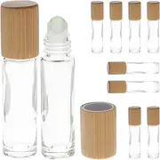 PENIKOKO 10pcs Roller Bottles Refillable Essential Oil Containers for Travel Perfume Aromatherapy Leak Design Compact Safe Storage for Liquids