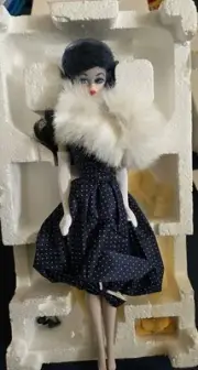 GAY PARISIENNE 1959 PORCELAIN VINTAGE BARBIE DOLL 1991 MATTEL