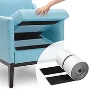 25 Meters Black Heavy Duty Hook and Loop Tape Adhesive,Keep Couch Cushions from Sliding,Double Sided Hook and Loop Roll,Black Hook Loop Tape for Couch Cushion/Crafts Projects/Carpets