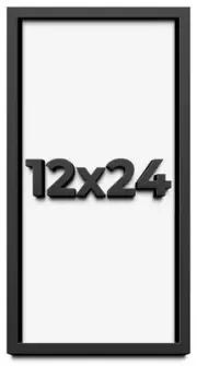 12x24 Shadow Box Frame Black | 1 inches Deep Real Wood Contemporary Shadowbox Di