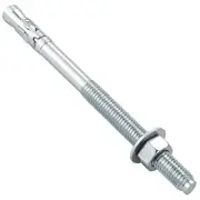 3/8x3" 10Pcs Inch Standard Fasteners for Heavy-Duty Zinc Wedge 3/8x3", Silver
