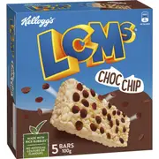 Kellogg's LCMs Choc Chip Rice Bubbles Snack Bars 5 pack