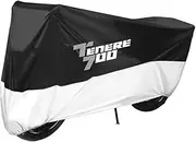 Motorcycle Covers for YA&MAHA Tenere700 2019-2021 Motorcycle Protection Snowproof Outdoor Cover(Black Silver,M for 160cm)
