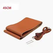Genuine Leather 42/45/47/50 CM Bus Truck Car Steering Wheel Cover For VOLVO FH FM BENZ IVECO FIAT SCANIA DAF MAN DEUTZ RENAULT Brown 45CM
