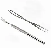 SEWOART 2pcs Set Stainless Steel Remover Tool Set for Cats and Lightweight Easy to Carry Precision Tweezers for Removal Pets