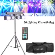 4-Par Light RGBW DMX Stage Effect Beam Lights System & Stand & Bag DJ Party Band