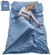 Sleeping Bag Liner, Ultralight Travel Sheet with Zipper and Compact Carry Bag...