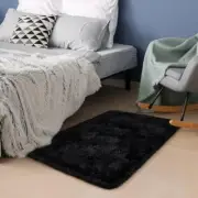 Small Rugs for Bedroom Rug for Bedroom Bedside Soft Fluffy Area 2x3 Feet Black