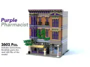 Lego Custom Modular Building [Purple Pharmacist] INSTRUCTIONS ONLY