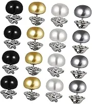 HAPINARY 20pcs Women's Blouse Buttons Button Pins for Shirts Detachable Safety Brooch Buttons Clasp Instant Fashion Accessory for and Tops
