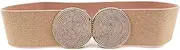 [ZAHSY] Elastic Pink Belts for Dresses Women Stretchy Cinch Belt for Women Girls Wide Belts for Women Dresses Shirts