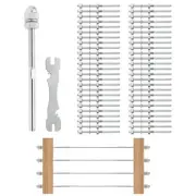VEVOR 51 Pack Cable Railing Swage Threaded Stud Tension End Fitting Terminal ...