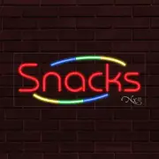 NEW "SNACKS" w/COLOR BORDER 30x12x1 INCH LED FLEX WINDOW/WALL INDOOR SIGN 30901