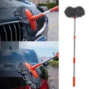 360° Rotation Head Microfiber Car Wash Brush Cleaning Mop Auto Truck Long Handle
