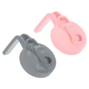 2Pcs Mason Jar Pour Spout Lid, Mason Jar Lids with Handle, Gray/Pink