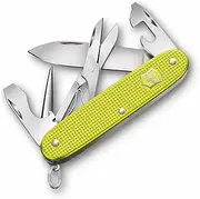 VICTORINOX 0.8231.L23 Pioneer X ALOX Limited Edition 2023 Electric Yellow Swiss Army Knife, Multi-functional Knife, Outdoor Knife, Scissors, Flathead Screwdriver, Swiss Multi-Tool with 9 Functions,
