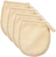 VINTORKY 4Pcs Facial Cleaning Gloves Soft Makeup Remover and Powder for Washing Washable and Reusable for All Skin