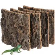 4 Pcs Fish Tank Decoration Reptile Cork Bearded Dragon Background