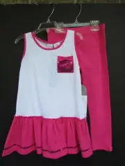 Clair's Rose 3 piece outfit White / Pink Pants,Top, Headband Sz 6 sequins NWT
