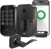 Yale Assure Lock 2 Touchscreen with Wi-Fi and Norwood Lever in Black Suede
