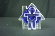 Tupperware Happy Family House Tree Plastic Set Of Cookie Cutters Blue/Clear 2559