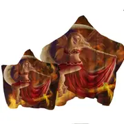Fantasy Art the Red Fire Moon Fairy Towel with Hood