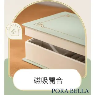 【Porabella】貴婦皮革首飾盒 珠寶盒 ins風收納本 飾品盒 飾品戒指項鍊耳環耳夾收納 展示收納盒防水