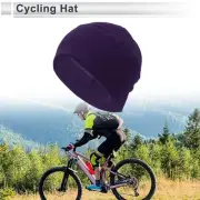 Cycling Hat Keep Warm Dark Purple 29x21cm Polar Fleece Fabric 1 Pcs