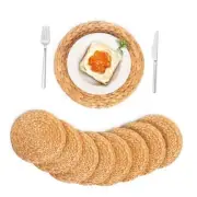 Defined Deco Woven Placemats Set of 8,13" Round Rattan 13inch Set of 8