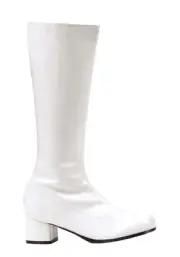 Girls White Go Go Boots