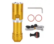 L2 LED Flashlight Torch 100M Diving Waterproof for Camping Stepless Dimminggolden