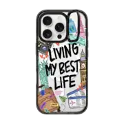 iPhone 16 Pro Impact Ring Stand Case MagSafe Compatible Travel Lover by Nawara Studio