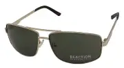 Kenneth Cole Reaction Mens Rectangle Gold Metal Sunglass, KC1430. 32N